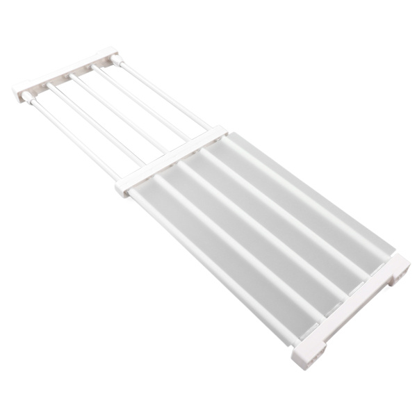 Utvidbar skaphylle for skap, spikerfri skillevegg for skap, oppbevaringshylle for garderobe, 50-80 cm / 19,7-31,5 tommer lang