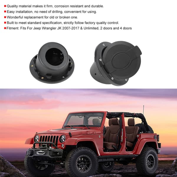 Brændstoftankdæksel passer til Jeep Wrangler JK 2007-2017 Biltilbehør (uden etiket)