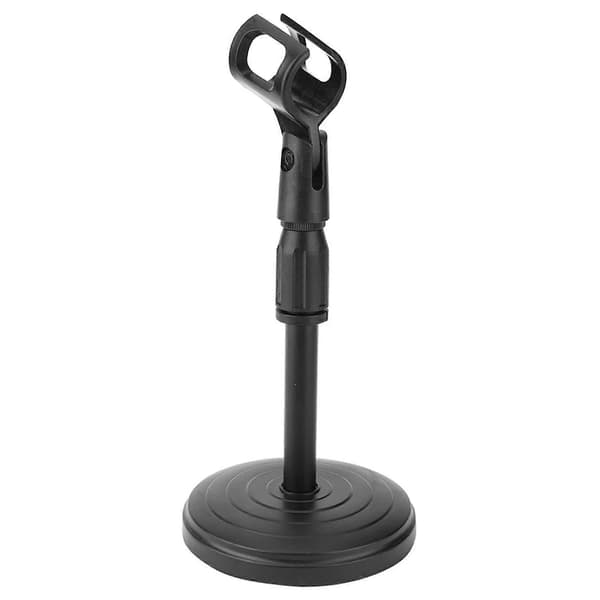 Justerbart bordstativ for mikrofon, stabil vektet base, universelt mikrofonfeste for møter og forelesninger 1PC