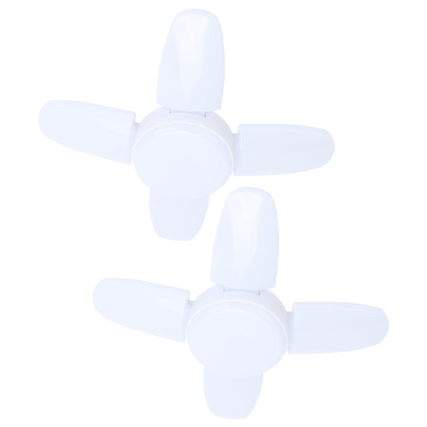 2 stk 28W 2800LM LED Deformerbar Garasje Vifteformet Lyspære Lagerhall Taklampe