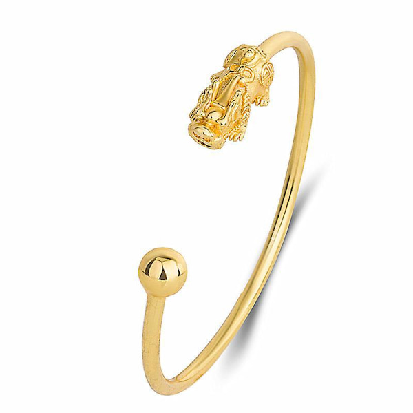 Guldpläterat Pixiu-armband för rikedom och välstånd