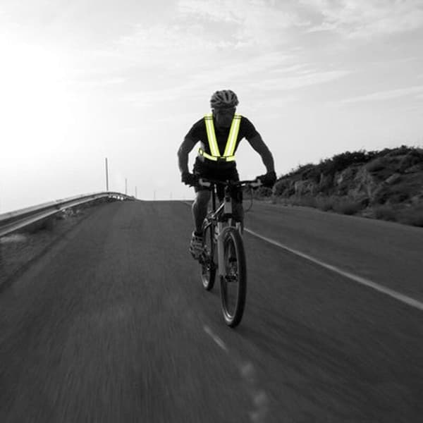 Reflekterande säkerhetsväst med hög synlighet, 2-delat set, justerbar säkerhetsväst för löpning, cykling och motorcykel.