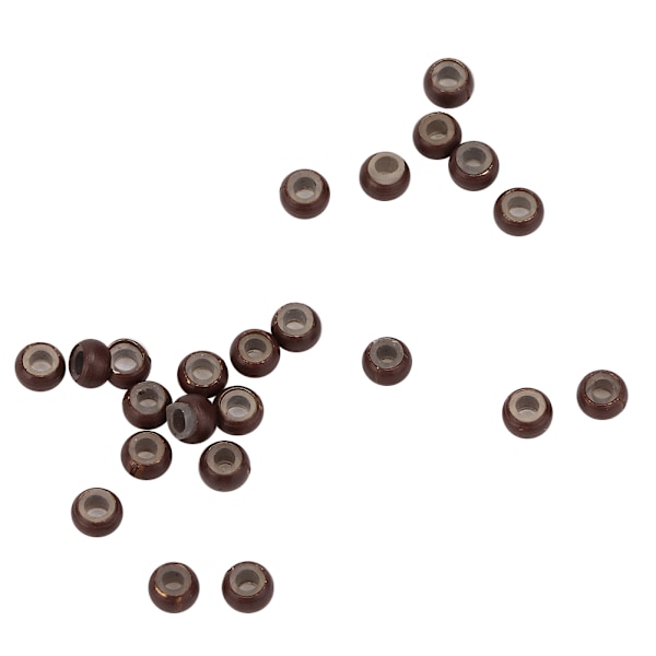 1000 st 3 mm x 2 mm Silikon Mikrolänkar Ringar Pärlor Hårförlängningsverktyg Brun