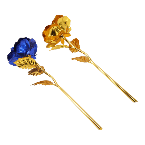2 kpl 24K Golden Rose kullattu tekoruusukukka lahjarasialla äitityttöystävälle