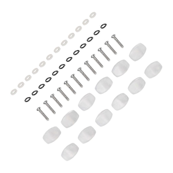 12 stk. Gitar Stemmeskruer Knapper Plast Maskinhode Stemmeskruer Knotter for Akustiske Klassiske Gitarer Store Firkanter