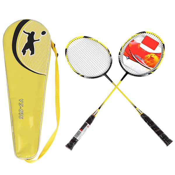 1 par badmintonracketar i aluminiumlegering med hög hållfasthet och bärväska