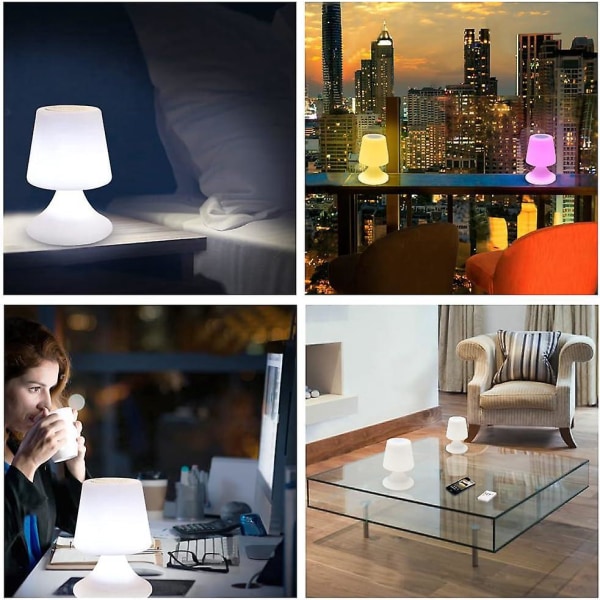 Bluetooth-højttaler og LED-bordlampe med fjernbetjening til soveværelse og udendørs brug