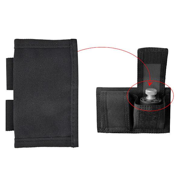 Nylon Dubbel Speedloader Väska Magasinficka Shotshell Bärarhållare Jaktillbehör (Svart)