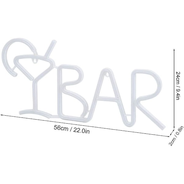 Neon Lilla LED Bar Skilt