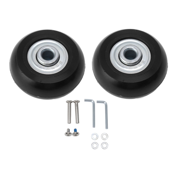 2 kpl matkalaukun pyörän korvaavat mykät kumipyörät kääntyvät pyörän laakerikorjaussarjat 45 mm x 18 mm