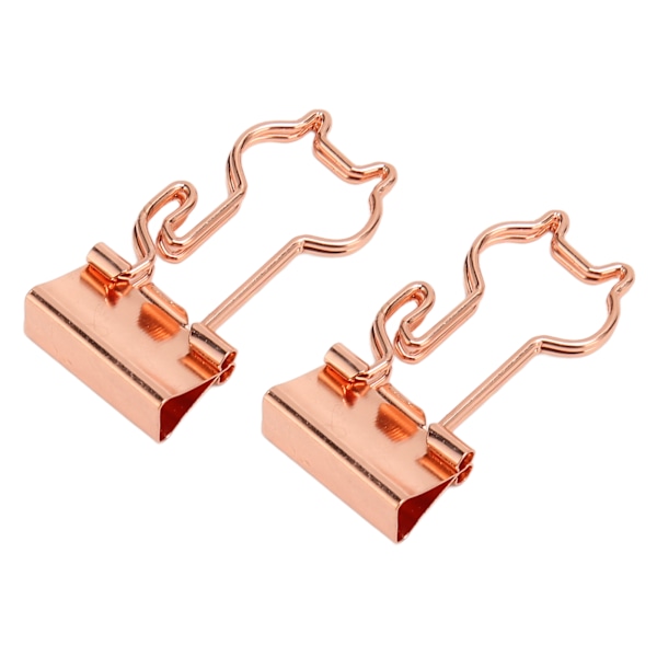 100 stk. Binder Clips Metal Hul Katte Form Rose Gold Små Binder Clips til Office Dokumenter Certifikater Billetter