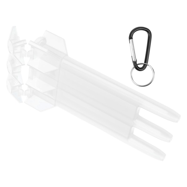 Universal Portabel Dart Box ABS- case 3-hylsa Förvaring W/Aluminium Legering Häng SpänneTransparent
