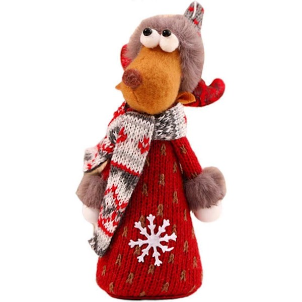 6 st Juldekorationer Jultomte Älg Snögubbe Docka Hänge Julgransprydnader Dekoration Julfestdekorationer (03, 20x6cm/7.87x2