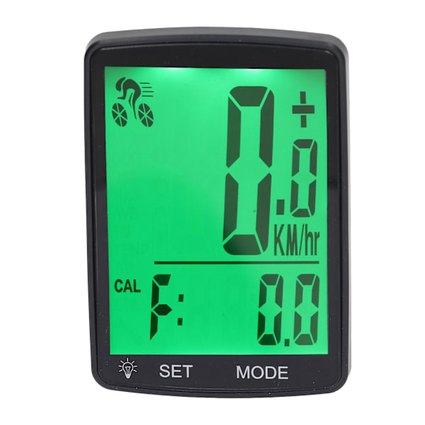 Cykelcomputer med hastigheds- og kadencesensor, 2,8 tommer LCD-display, trådløs cykelcomputer