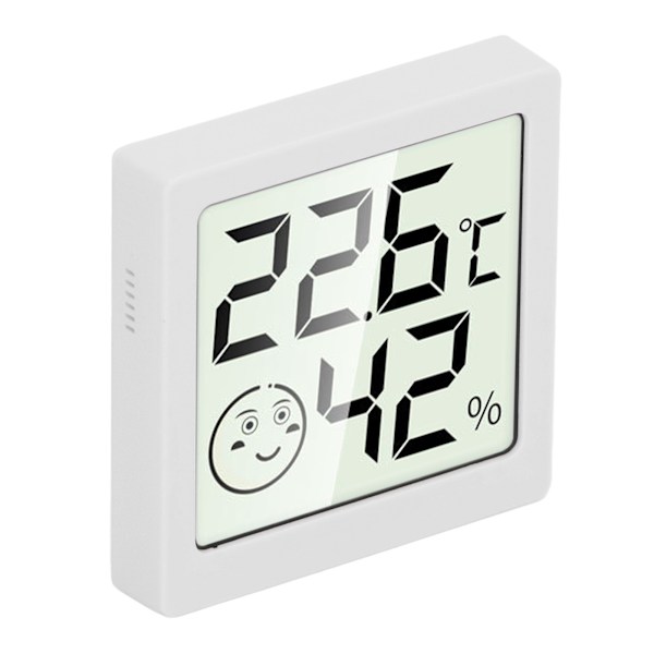 Rumstermometer och hygrometer för hushåll, hög noggrannhet, minidigital termometer, hygrometer, vit