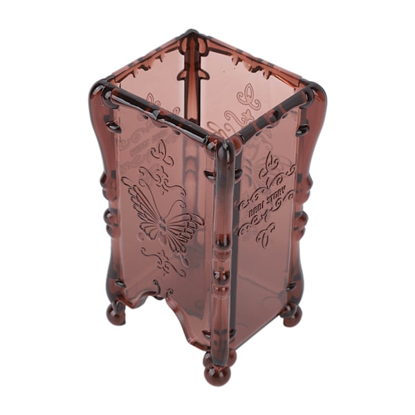 Bomuld Pad Holder Opbevaringsboks Beholder Sommerfugl Rose Flower med dæksel til Home Translucent Coffee