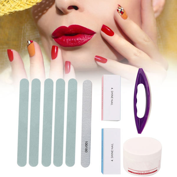 Kantfil Kit Manikyr Pedikyr Poleringsblock Nagelkonst Nagelvård Tillbehör Set 5st/set