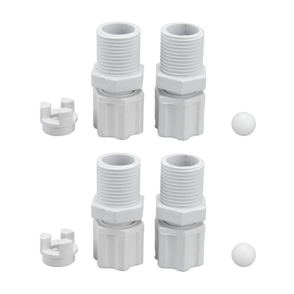 2 sæt kontraventil indløbsfitting adapter samling swimmingpool rengøringstilbehør til HAYWARD CL200 CL220