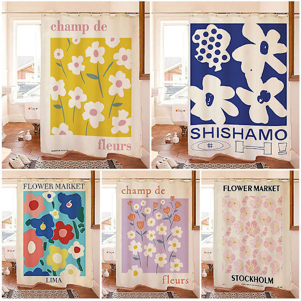 180x180cm vanntett dusjforheng i polyester mot mugggradient