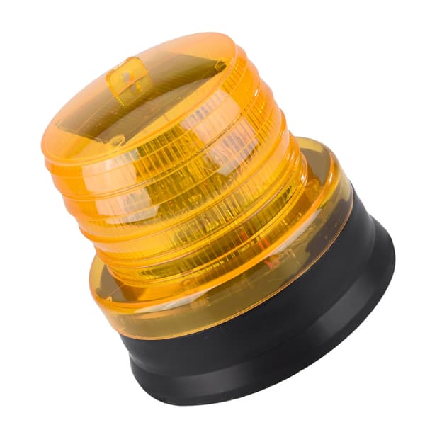 2V Solar Blinkende Strobe Beacon Nød-LED Advarselslys Bil Auto Lampe Gul