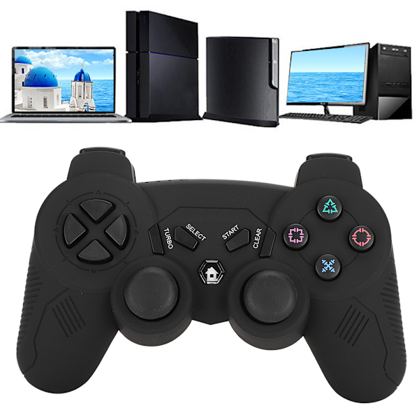 Trådløs Bluetooth-gamepad i plast med dobbelt vibration og kropsfølsomhed til PS3