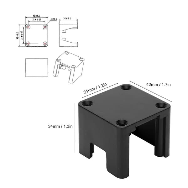 5 stk 3D-skriver endebryterbeskyttelse kompatibel med Ender 3 CR20 CS10 CSF001 motorfeste