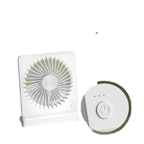 Kannettava USB-ladattava pieni pöytätuuletin 4500mAh akku Ultra hiljainen 4 nopeutta Taitettava pöytätuuletin kotiin, toimistoon, leirintäalueelle, valkoinen