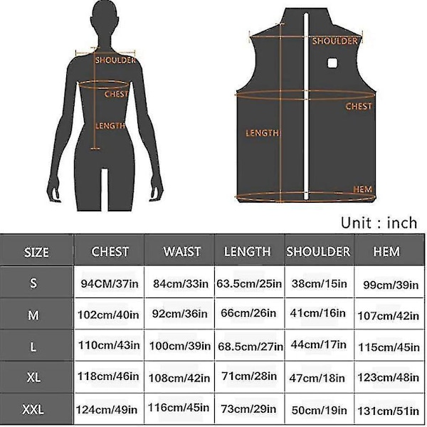Opvarmet Veste til Kvinder med 4 Opvarmningszoner og Halsopvarmning