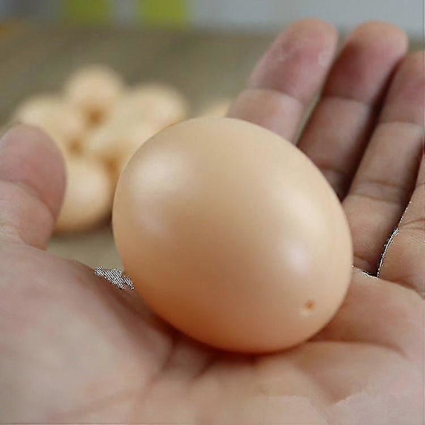 10 st Konstgjorda Rede Ägg Låtsasmat Attrapp Husdekor Plast Äggleksak Lättvikt_SZXM