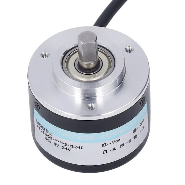 PNP Inkremental Encoder IP50 50mm Udvendig Diameter 2 Faset Inkremental Encoder til Intelligent Styring DC5-24V 1200P/R
