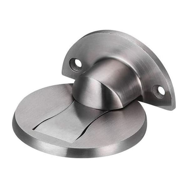 Magnetisk dørstopper i 304 rustfrit stål – børstet finish – borefri installation – til mellemrum fra 5 til 18 mm