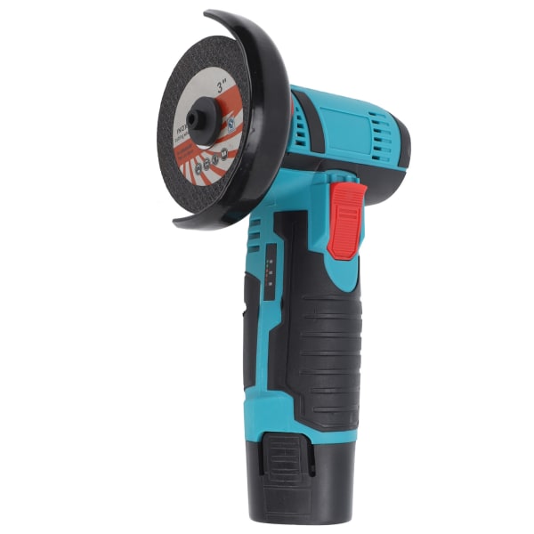 12V Børsteløs Mini Vinkelsliber 19500rpm Elektrisk Slibeværktøj Støjsvag Trådløs Håndholdt Sliber til Skæring Slibning Polering EU Stik