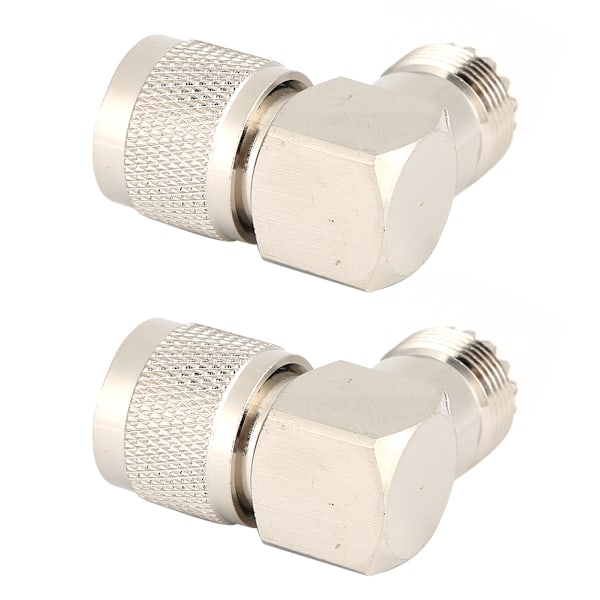 2st UHF hane PL259 till hona SO239 rätvinklig RF koaxialadapter kontaktomvandlare