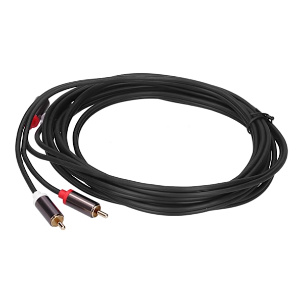 2RCA-uros naar 2RCA-uros -audiokabel, verguld, dubbel voor RCA-kabel voor tv naar versterker 3M/9,8ft