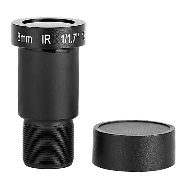 8 mm fast brännpunkt 12 MP UHD F1.8 M12x0.5 kortobjektiv Smart övervakningskamera ersättningsdelar