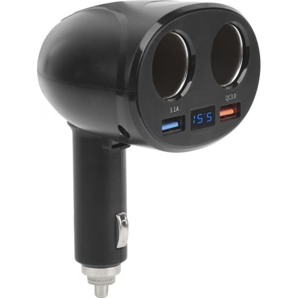2-ports USB cigarettænderoplader dobbeltadapter 12V/24V bilstikfordeler