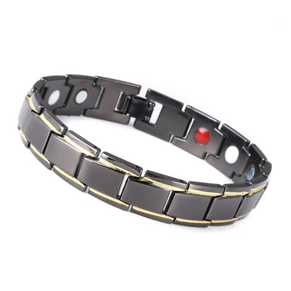 Magnetarmbånd Sort Guld Germanium Lindre Træthed Reducer Strålingsterapi Armbånd