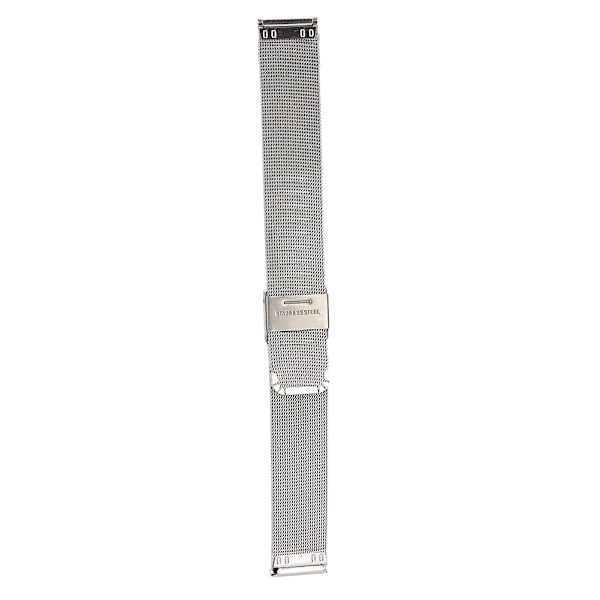 Metallklockarmband Mesh Bälte Klockarmband Vävt Klockarmband Ersättningstillbehör Silver18MM