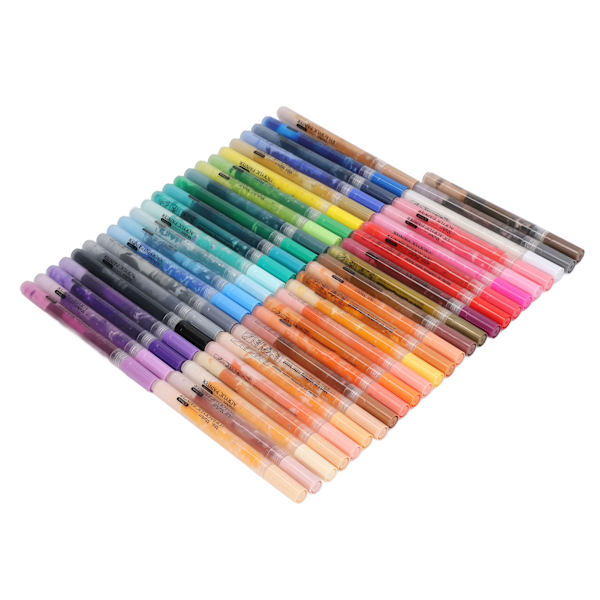 48 st Acrylic Paint Markers 0,7 mm spets 48 färger Fadeless Safe Nontoxic Acrylic Paint Pens för läder trä metall