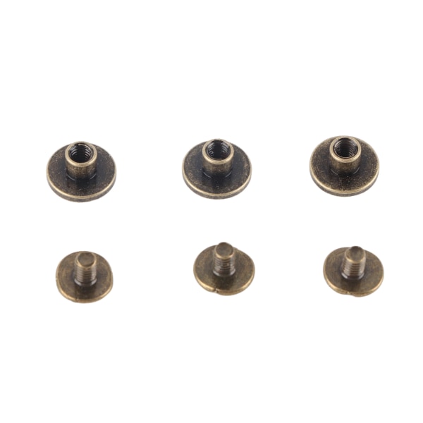 20 kpl Litteä pää kupari messinki ruuvit mutterit naulat niitit nahka cap Tarvike (5mm)
