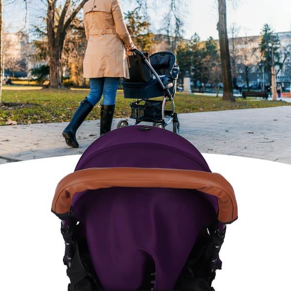 Vaskbart avtakbart mykt babyvogn armlene grep håndtakstrekk vogn tilbehør brun