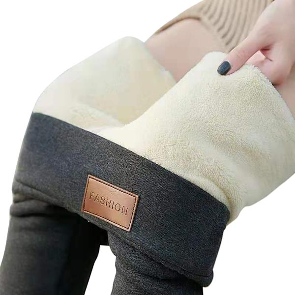 Dam Super Tjock Lamm Kashmir Leggings Dam Byxor Vinter Tjock Allt-i-ett byxor med hög midja varma byxor