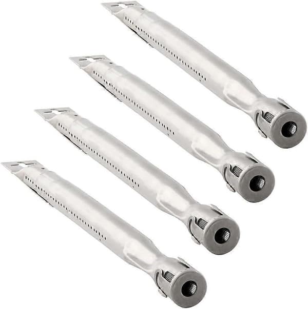 BBQ-brennerkit i rustfritt stål 4 stk, justerbare 35-42 cm gassgrillreservedeler med 11 mm lufthull for utendørs grilling