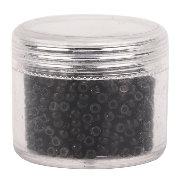 1000 st 3 mm x 2 mm Silikon Micro Links Ringar Pärlor Hårförlängningsverktyg Svart
