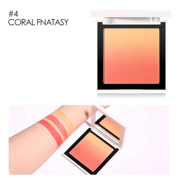 Ansigt Makeup Blush Puder Gradation Blusher Langtidsholdbar Kosmetisk Kindpuder #4