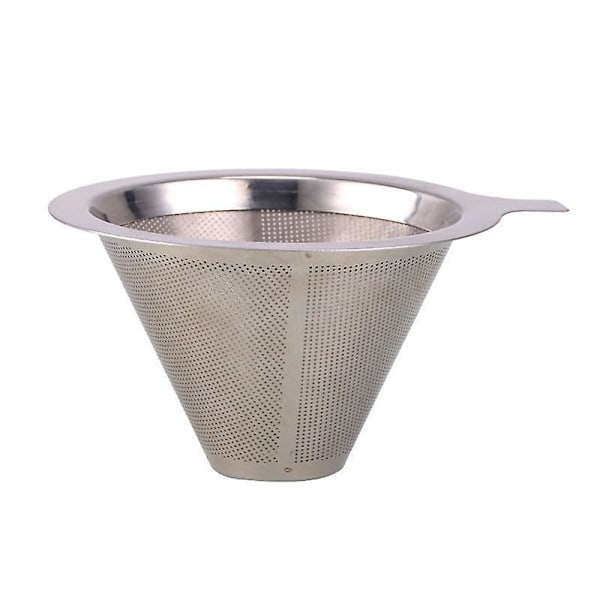 Rustfrit Stål Hæld-Over Kaffe Filter, Papirløst Kaffe Drypper, 1-2 Kopper Brygning