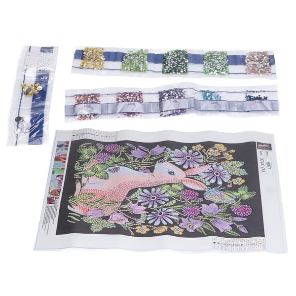 Diamantmålning DIY Hjortformad Canvas Strassmålning Dekorativ Målningssats
