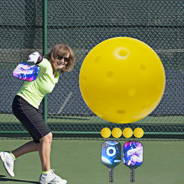 Professionel udendørs pickleball-ketsjer i kulfiber - bærbar - optimal boldkontrol