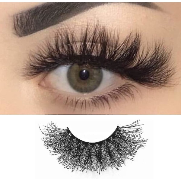 8D Fluffy Volume Handgjorda lösögonfransar - Paket med 4 par
