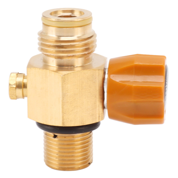 G1/2 14 CO2-cylinderpåfyllningsadapter Högtrycks M18x1.5 Påfyllningsadapter CO2-ventil Adaptergängkonverter 5000psi Maximalt tryck Guld